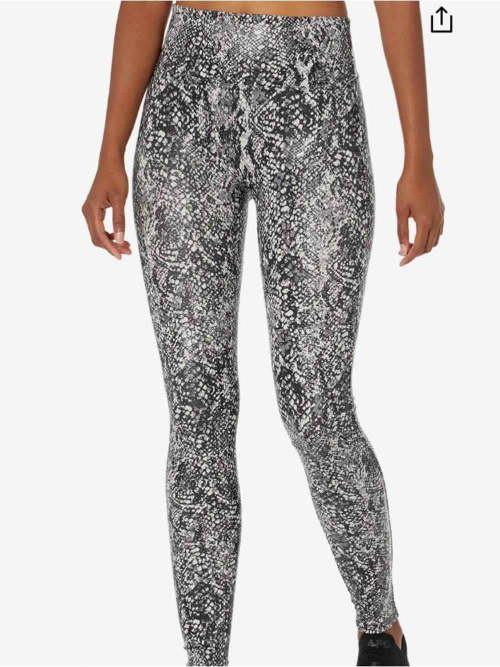 SPANX Black & White Snake-Print Leggings